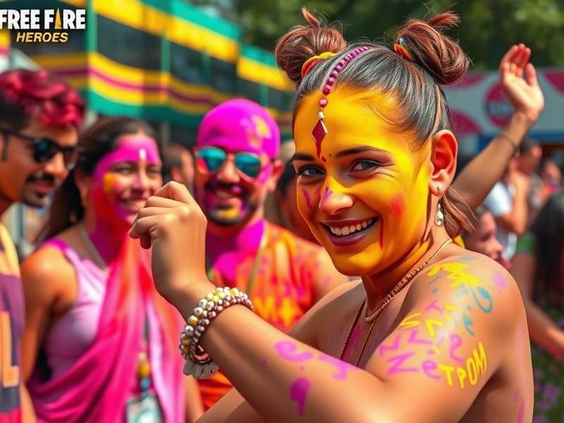 Free Fire Holi Heroes colorful festival celebration